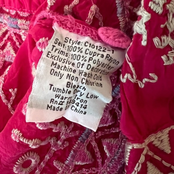 Johnny Was Elias Embroidered Blouse in Rose Violet - Picture 7 of 10